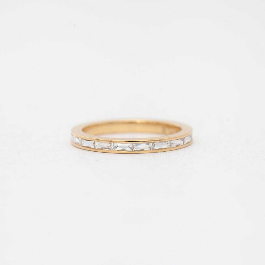 Rings Single Stone | Emma French-Cut Half Eternity Band