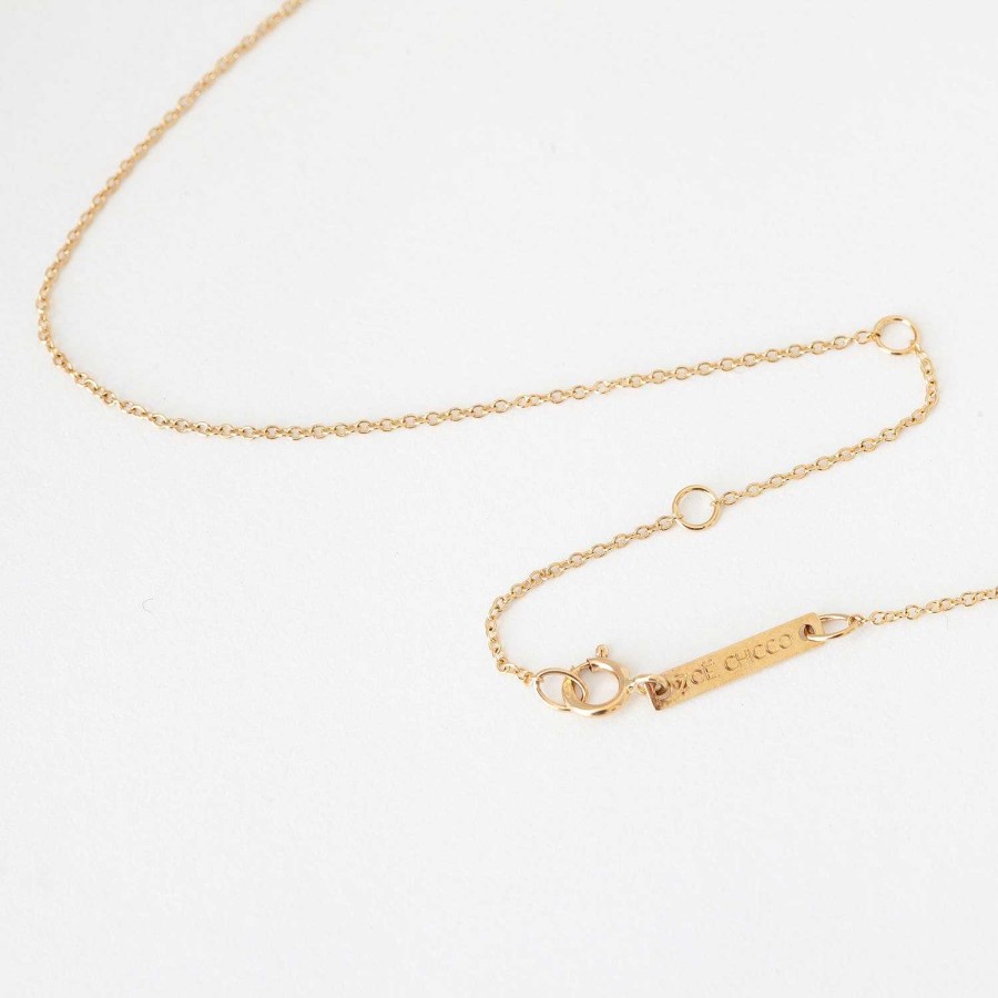 Necklaces And Pendants Zoe Chicco | Five Graduated Prong Diamond & Gold Bar Necklace