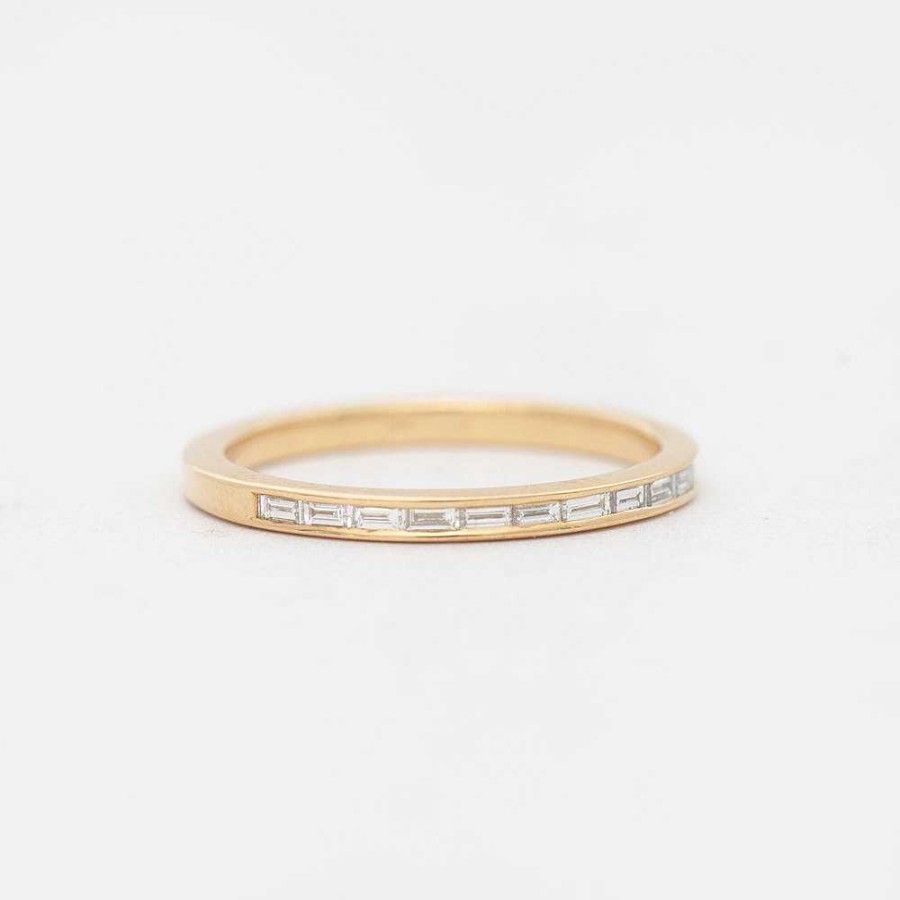 Rings Artemer | Baguette Diamond Channel Half Eternity Band