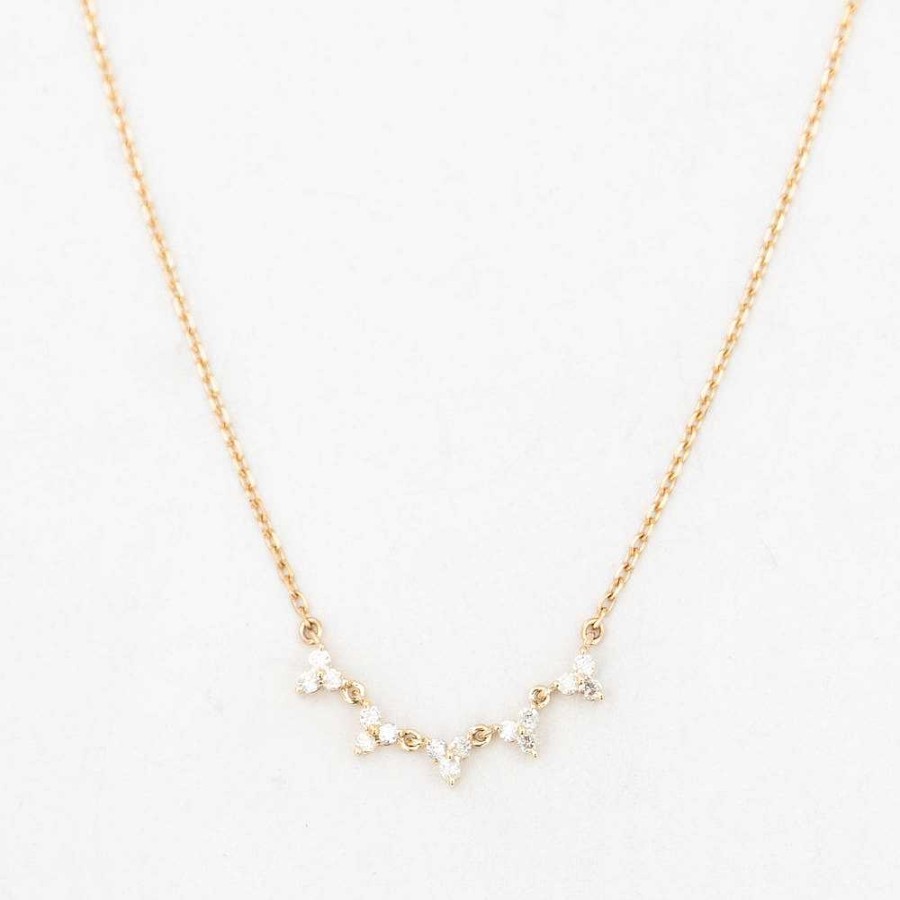 Necklaces And Pendants Adina Reyter | Diamond Cluster Chain Necklace