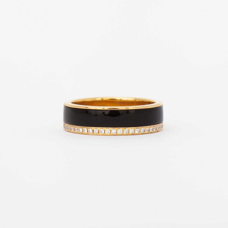 Rings Sorellina | Onyx Inlay Band