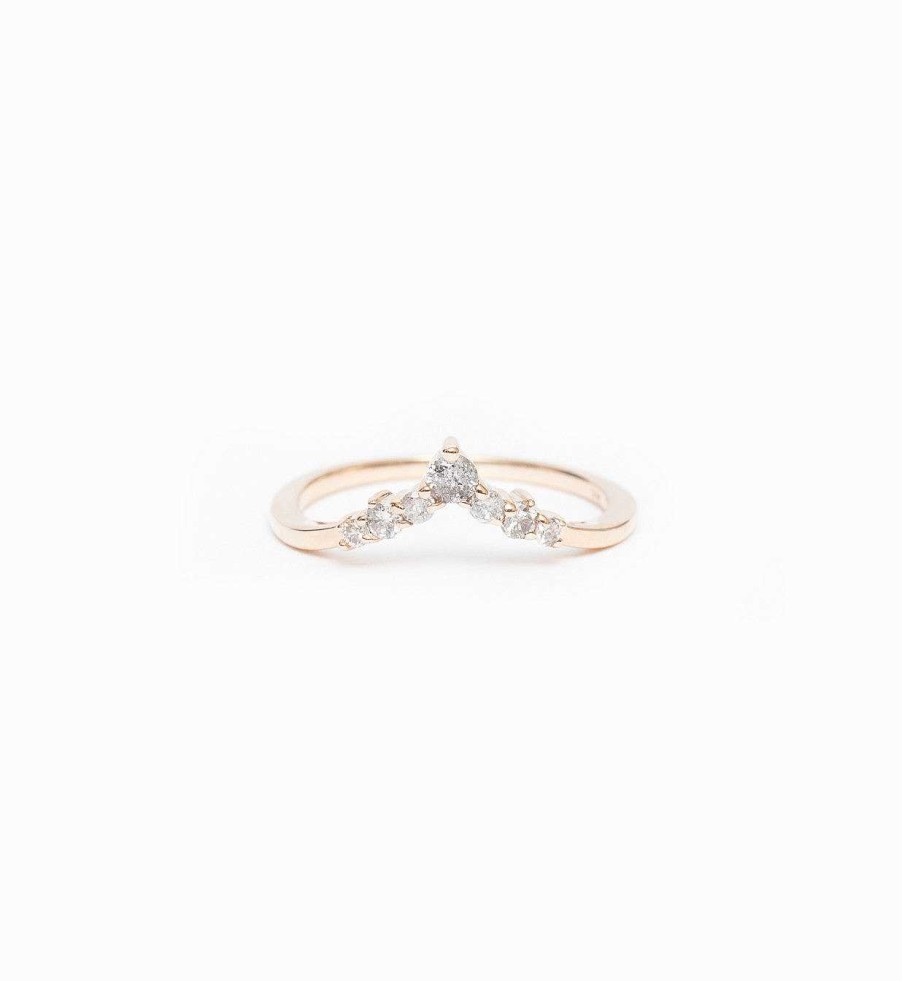 Rings Anna Sheffield | Grey Diamond Celestine Tiara Band