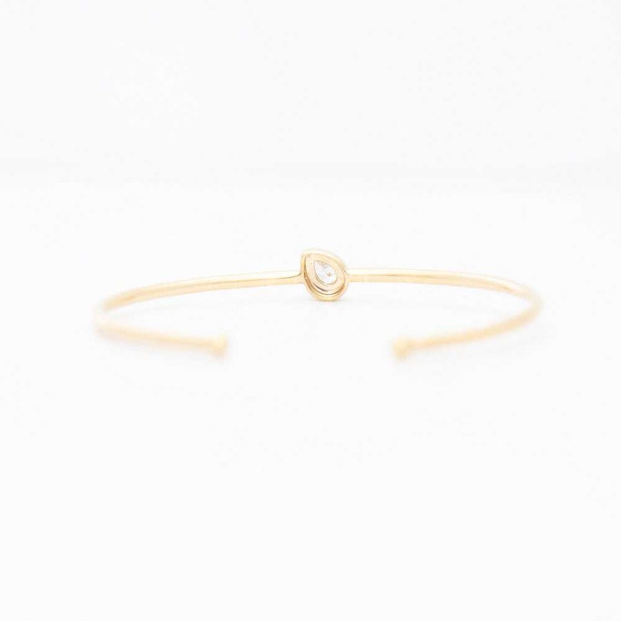 Bracelets No.3 | Pear Diamond And Black Enamel Bangle