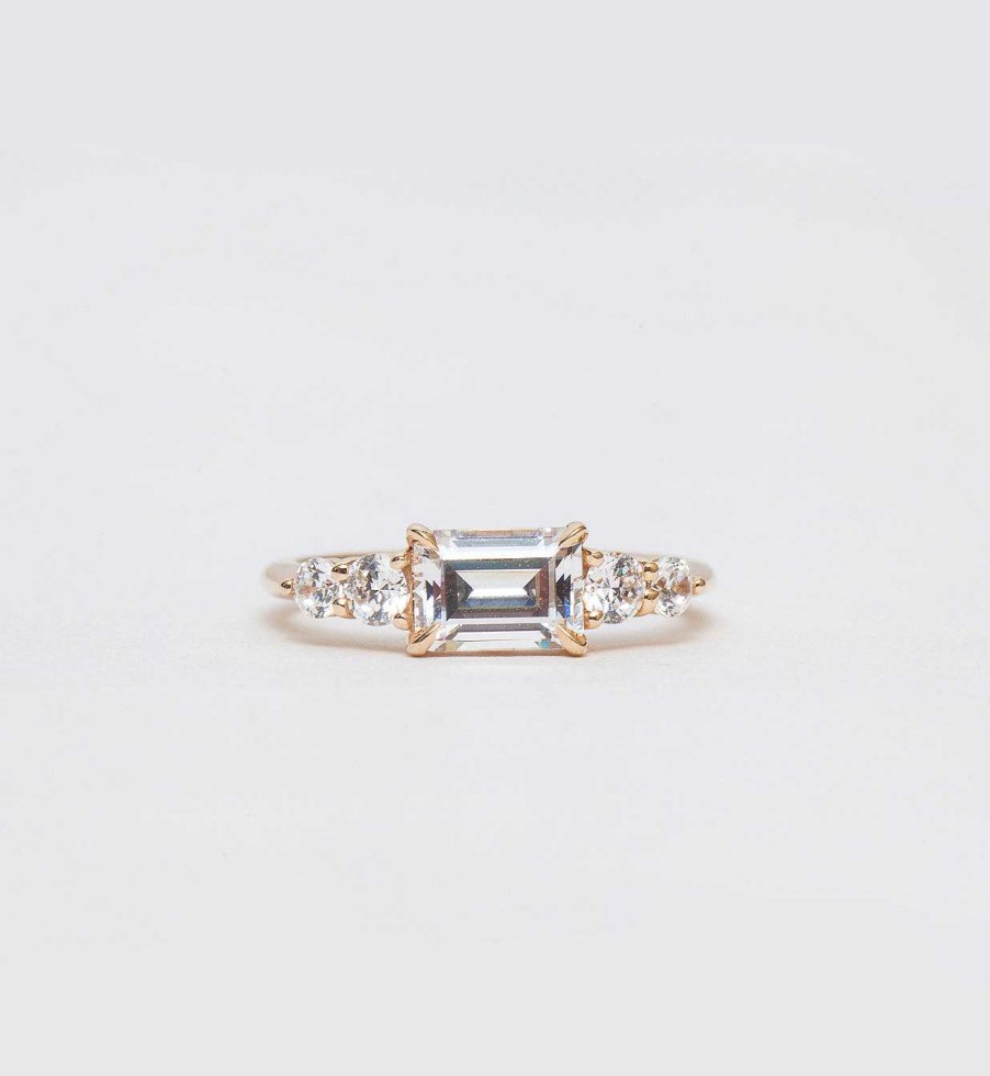 Rings Anna Sheffield | Large White Diamond Five Stone Bea Ring