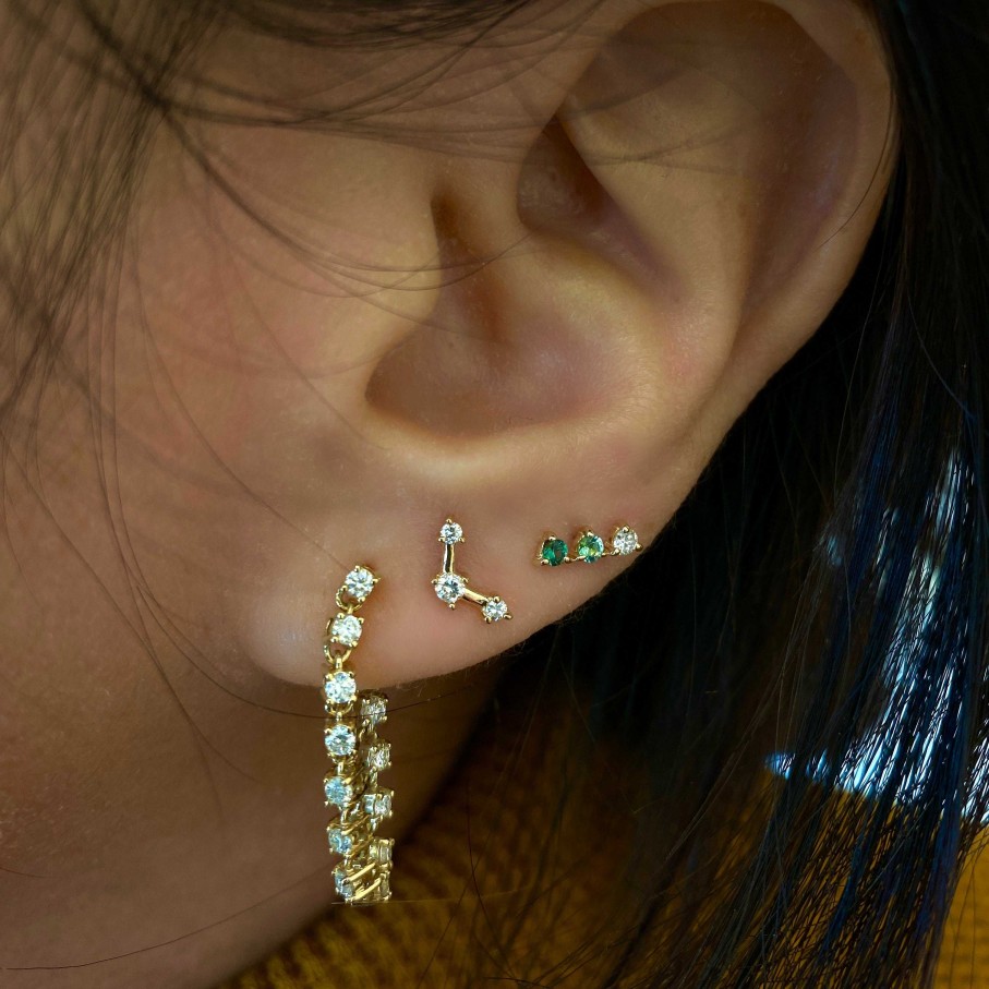 Earrings WWAKE | Botany Gradient Three-Step Earrings