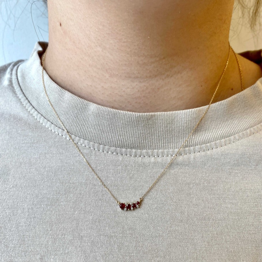 Necklaces And Pendants Adina Reyter | Amalfi Small Graduated Ruby Necklace