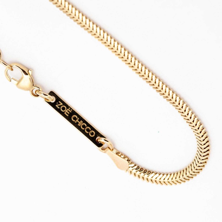 Bracelets Zoe Chicco | Small Oval Snake Chain Bracelet