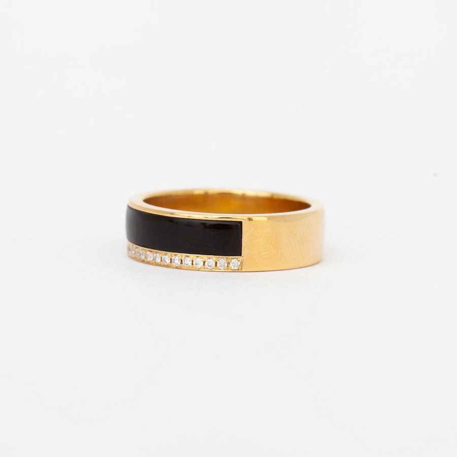 Rings Sorellina | Onyx Inlay Band