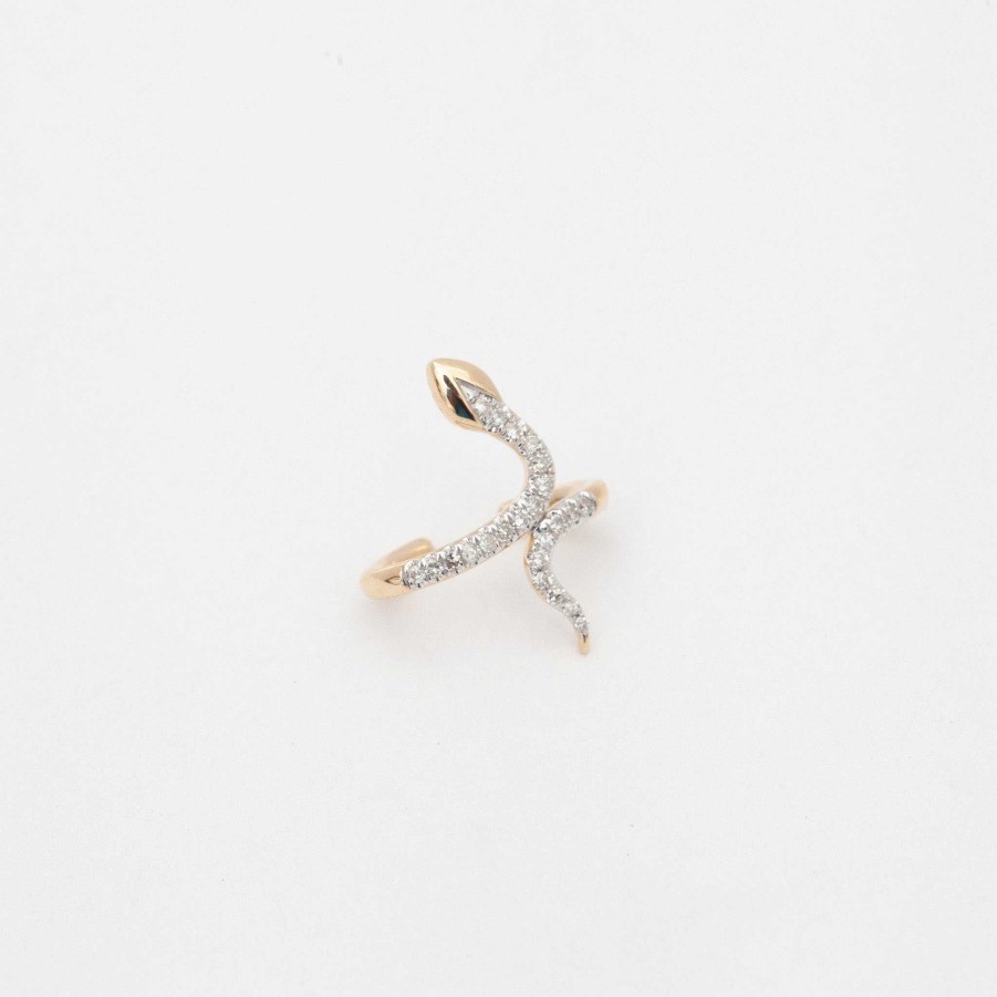 Earrings Adina Reyter | Pav Snake Ear Cuff