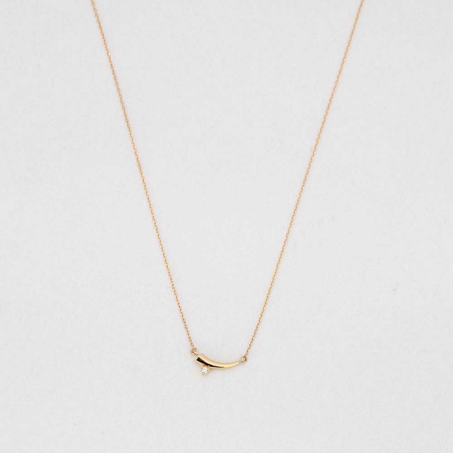 Necklaces And Pendants Adina Reyter | Thorn Tiny Single Diamond Necklace