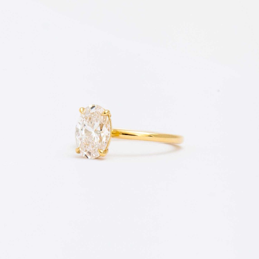 Rings The Future Fine | 2.00 Ct Lab-Grown Oval Coursi Re Solitaire