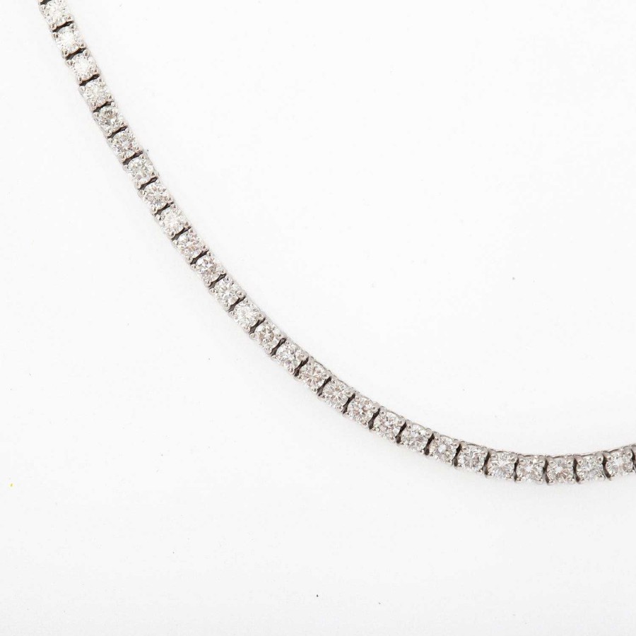 Necklaces And Pendants No.3 | 6.90 Ctw White Gold Lab-Grown Diamond Tennis Necklace