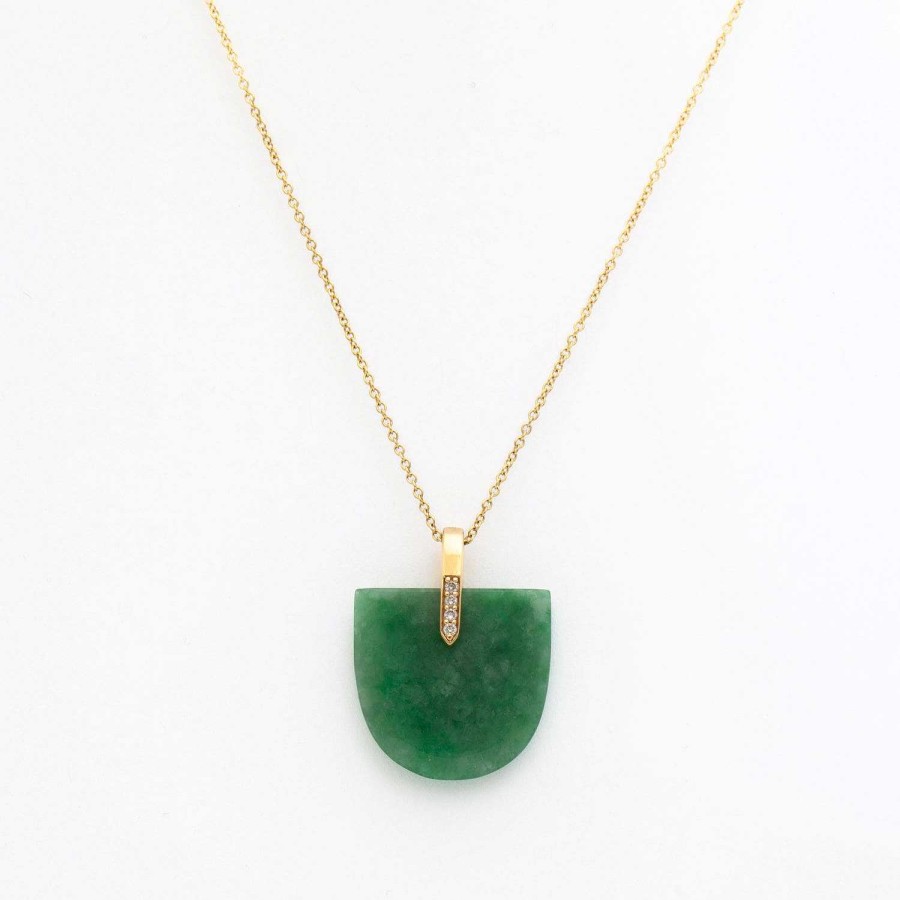 Necklaces And Pendants Bliss Lau | Jadeite Brevity Pav Pendant Necklace