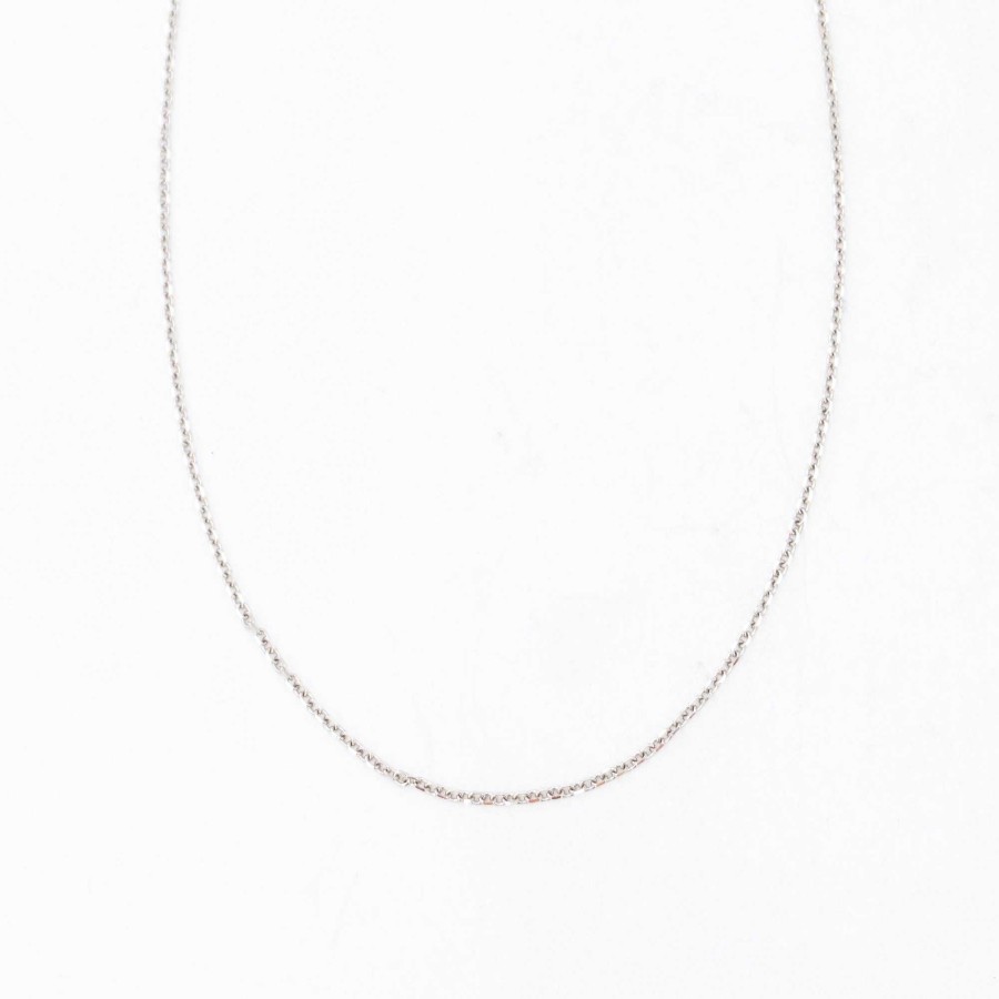 Necklaces And Pendants No.3 | White Gold Medium Diamond-Cut Cable Chain