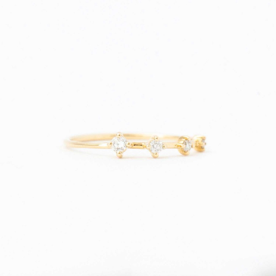 Rings Adina Reyter | Super Tiny 5 Diamond Stacking Ring