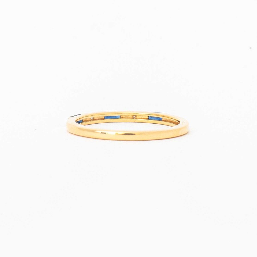 Rings Sorellina | Blue Sapphire Single Row Tarot Baguette Band