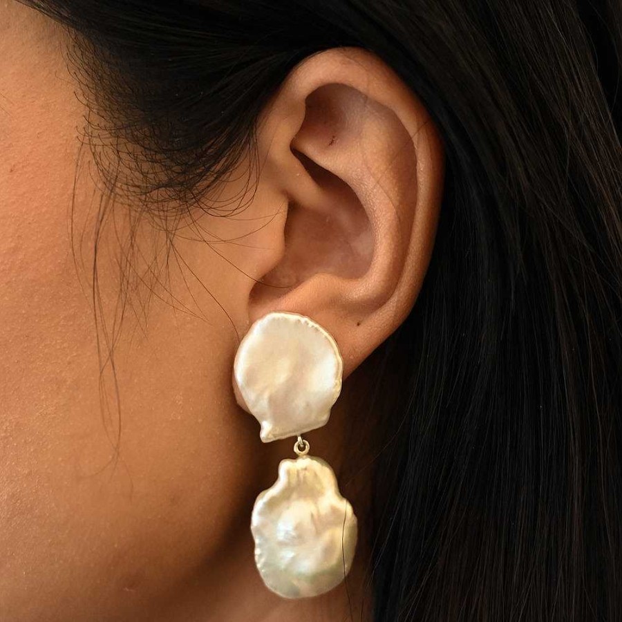 Earrings Meadowlark | Petal Pearl Drop Earrings