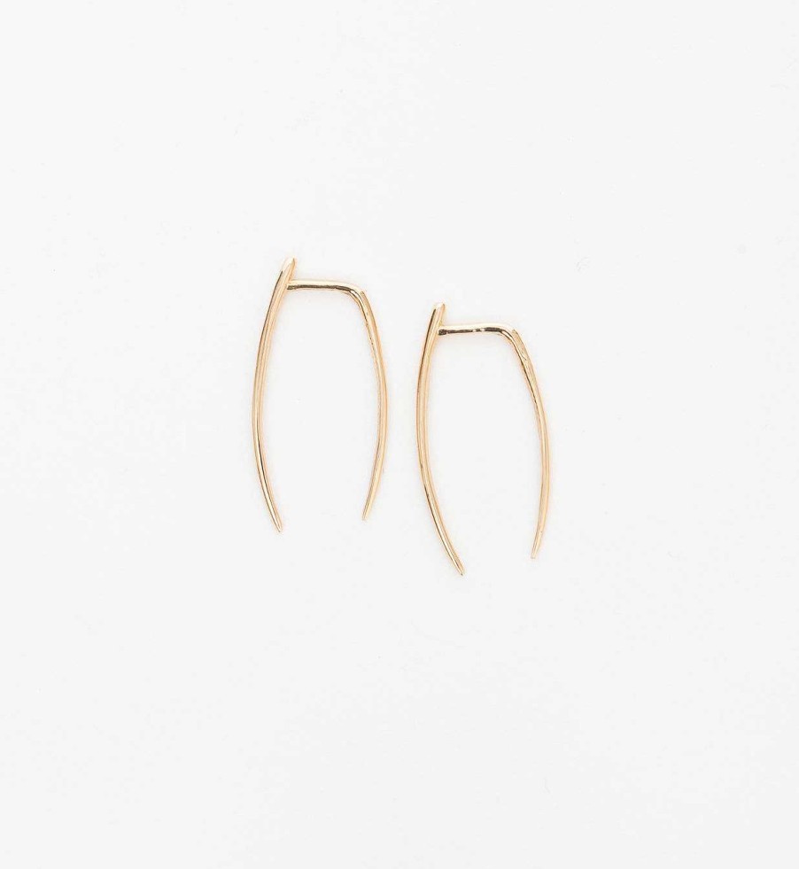 Earrings Gabriela Artigas | Gold Large Infinite Tusk Earrings