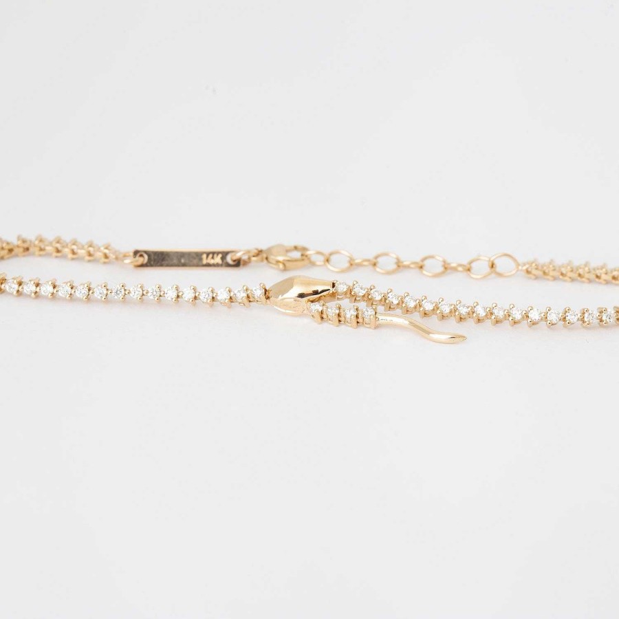 Bracelets Zoe Chicco | Snake Diamond Tennis Bracelet