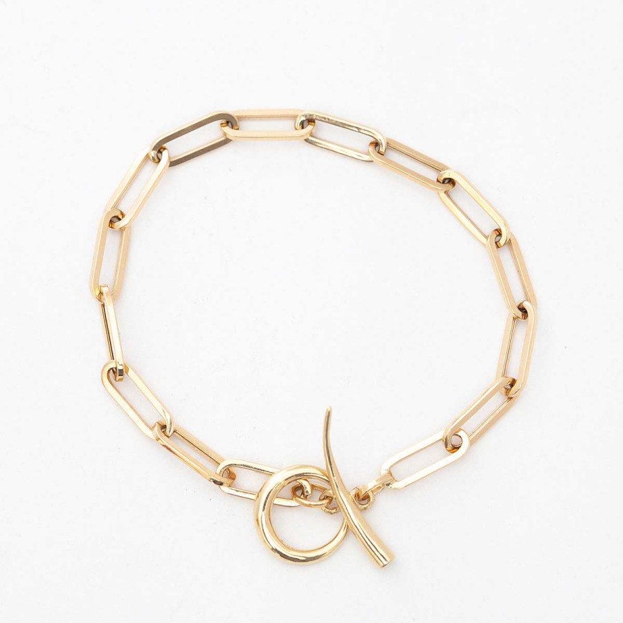 Bracelets Gabriela Artigas | Rectangular Link Bracelet With Tusk Clasp