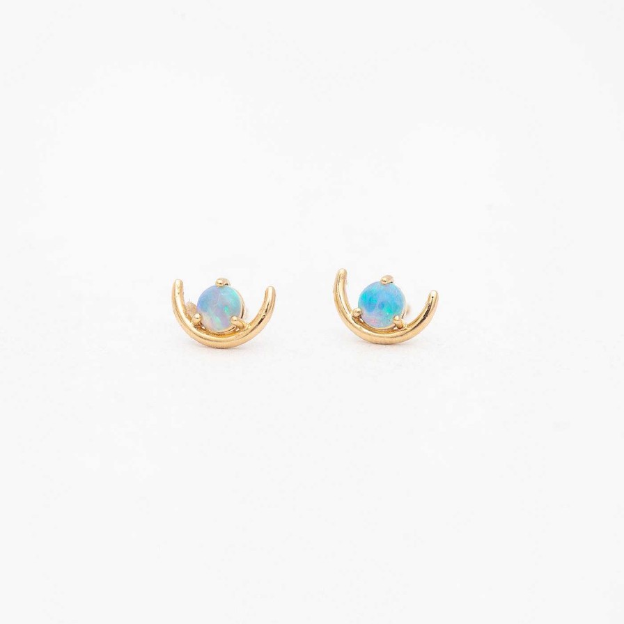 Earrings WWAKE | Large Opal Arc Earrings