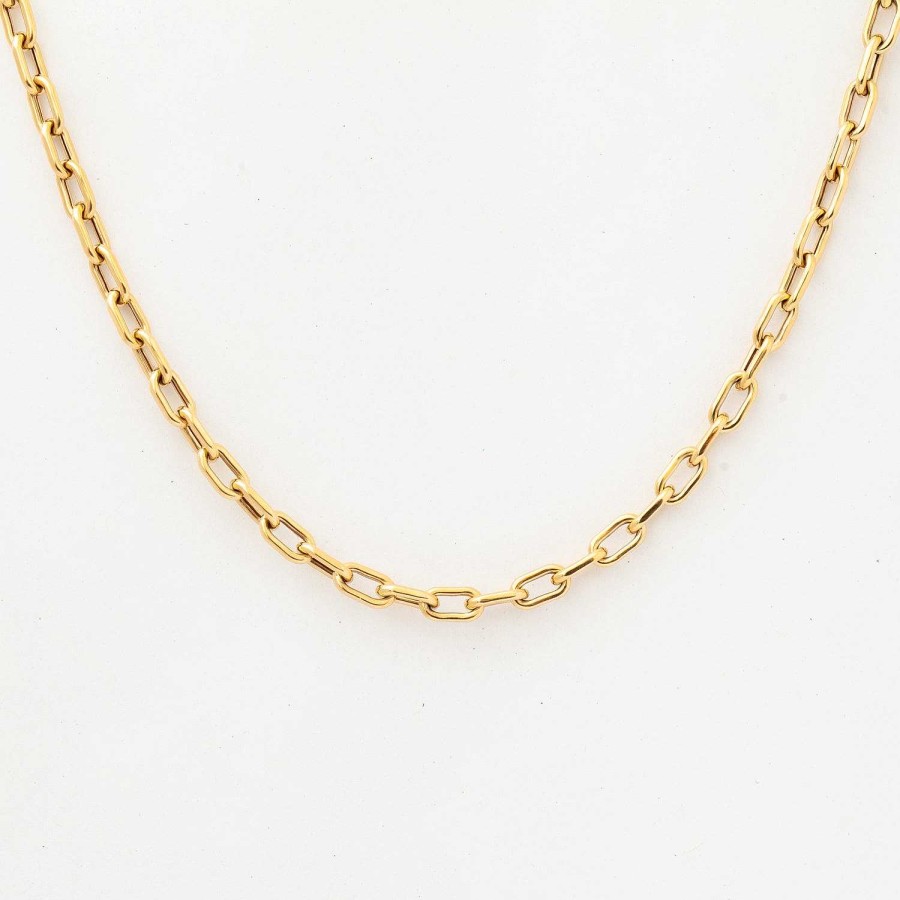 Necklaces And Pendants Adina Reyter | 4 Mm Italian Chain Link Necklace