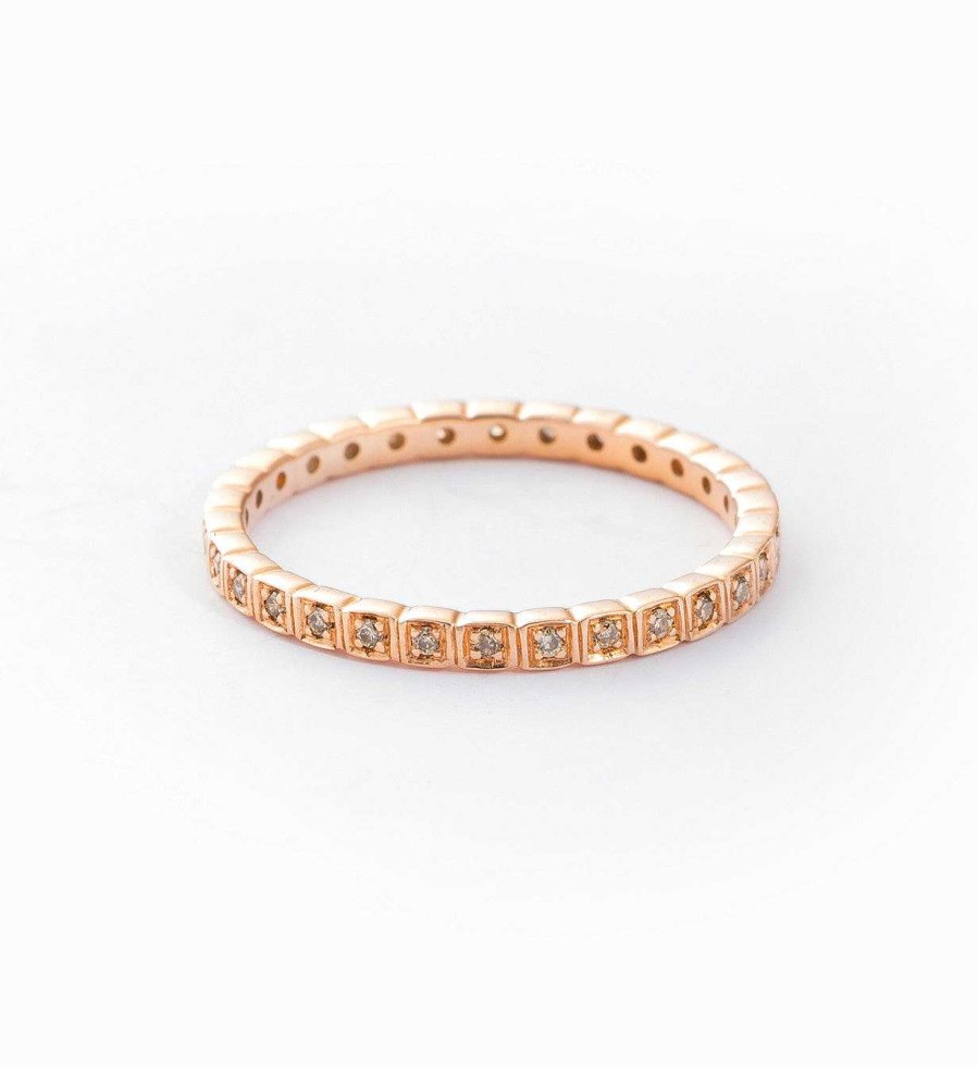 Rings Anna Sheffield | Champagne Diamond Wheat Eternity Band