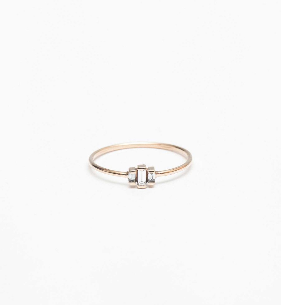 Rings Zoe Chicco | Three-Stepped Baguette Ring