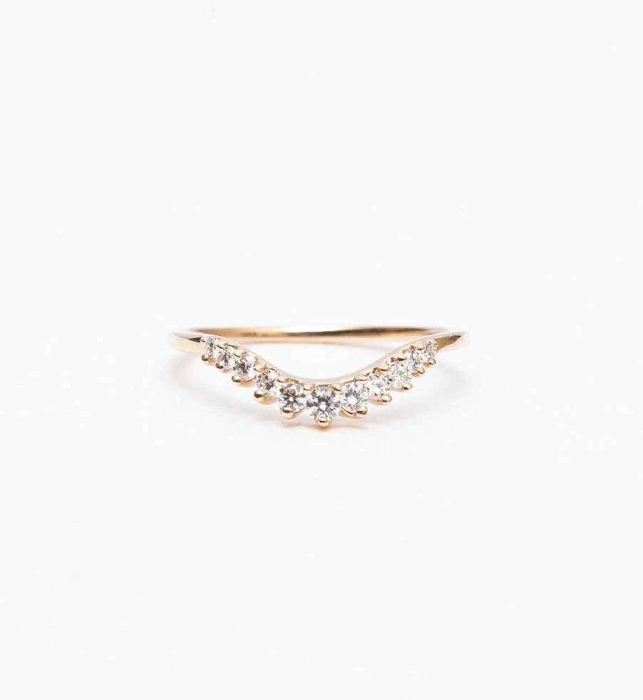 Rings Anna Sheffield | White Diamond Tiara Curve Band