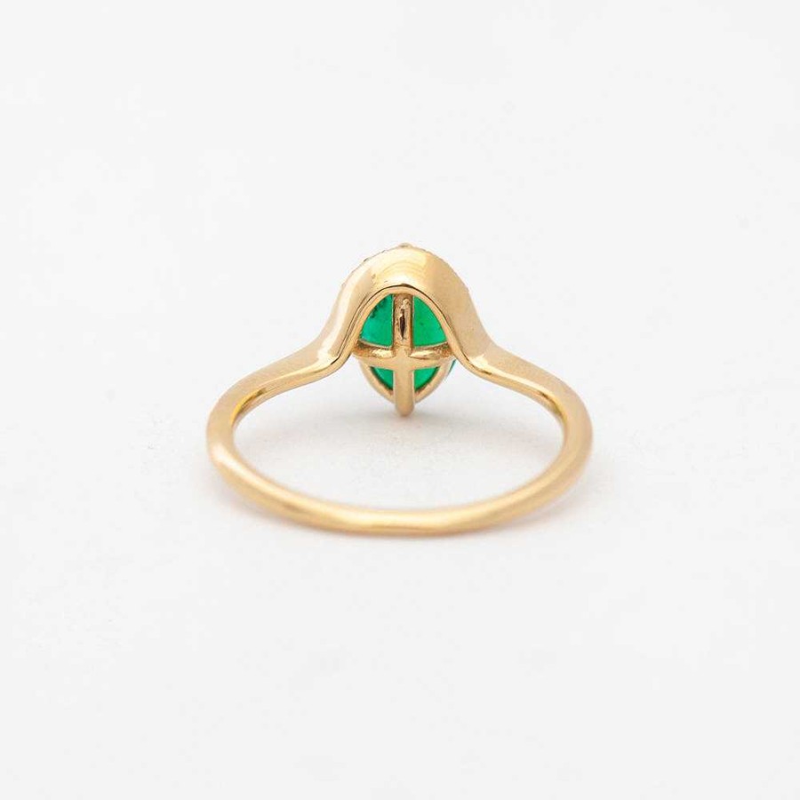 Rings Artemer | Floating Oval-Cut Emerald Ring