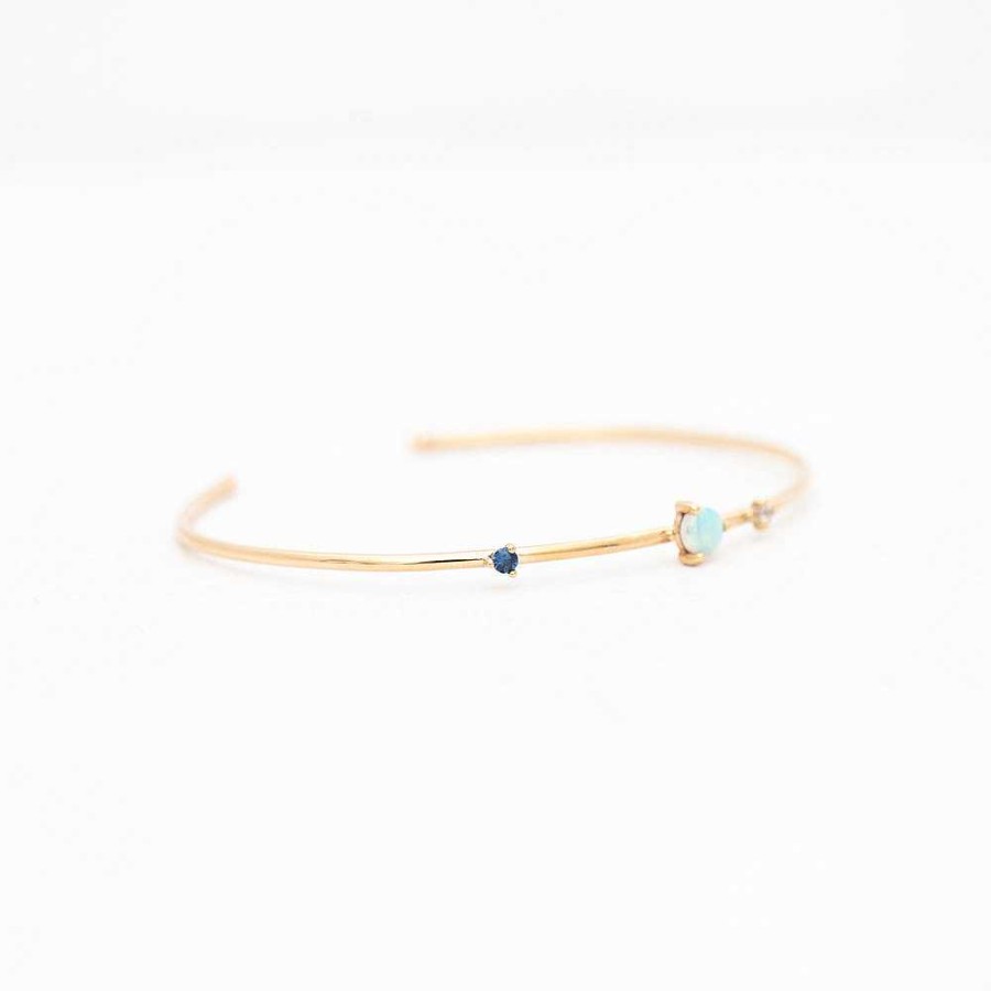 Bracelets WWAKE | Three Stone Opal Cuff