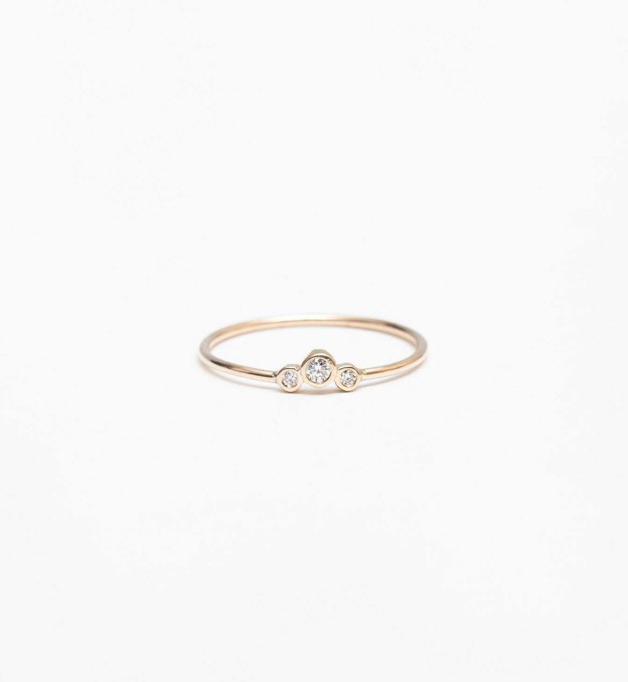 Rings Zoe Chicco | Small Graduated Bezel Ring