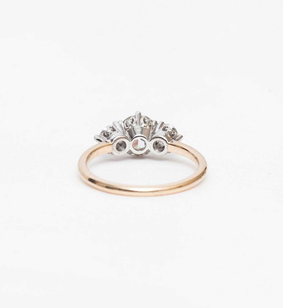 Rings Anna Sheffield | Old European Hazeline Three-Stone Ring