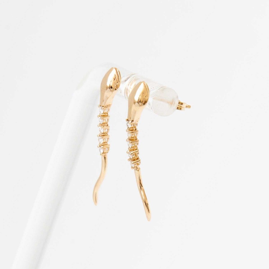 Earrings Zoe Chicco | Snake Diamond Tennis Earrings