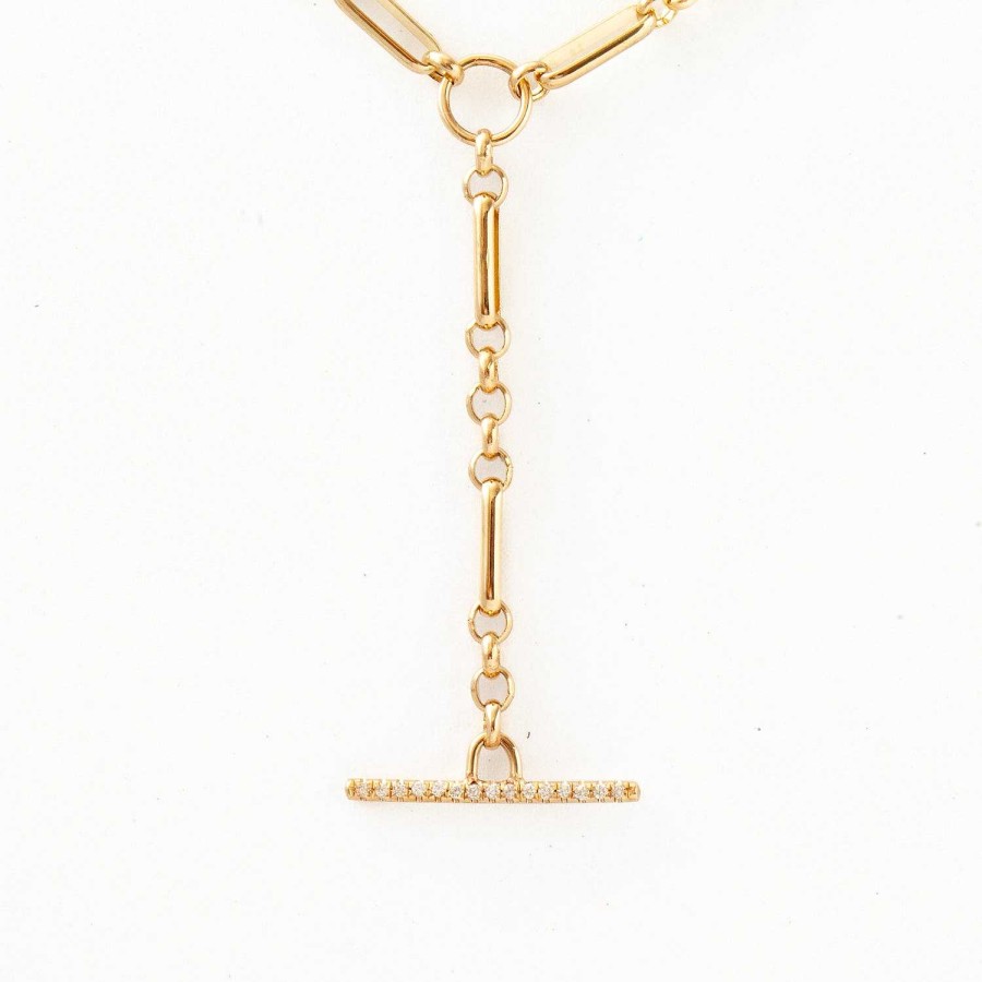 Necklaces And Pendants Zoe Chicco | Pav Toggle Lariat Necklace