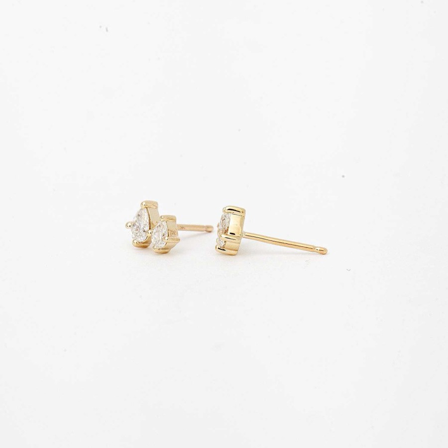 Earrings Adina Reyter | Premier Amigos Two Diamond Teardrop Studs