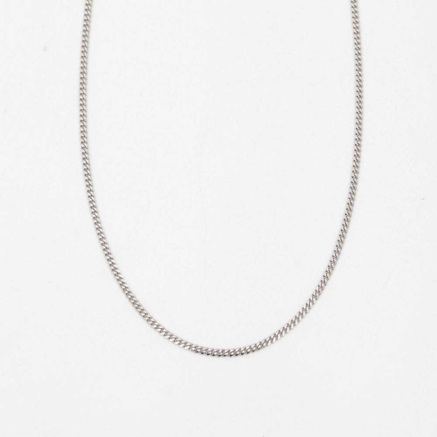 Necklaces And Pendants No.3 | 2 Mm White Gold Curb Chain