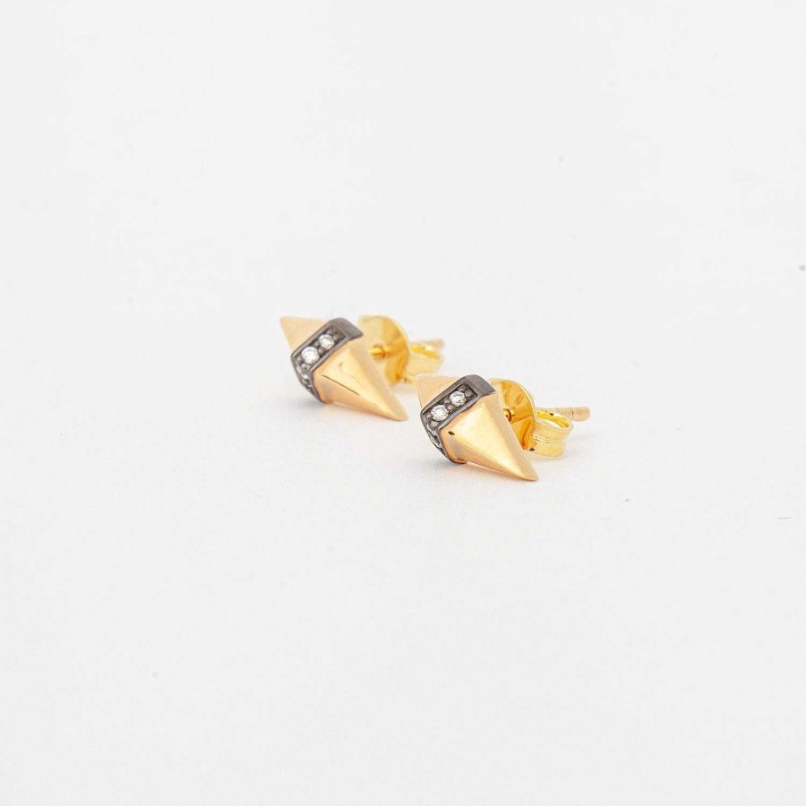 Earrings Sorellina | All Gold Pietra Studs