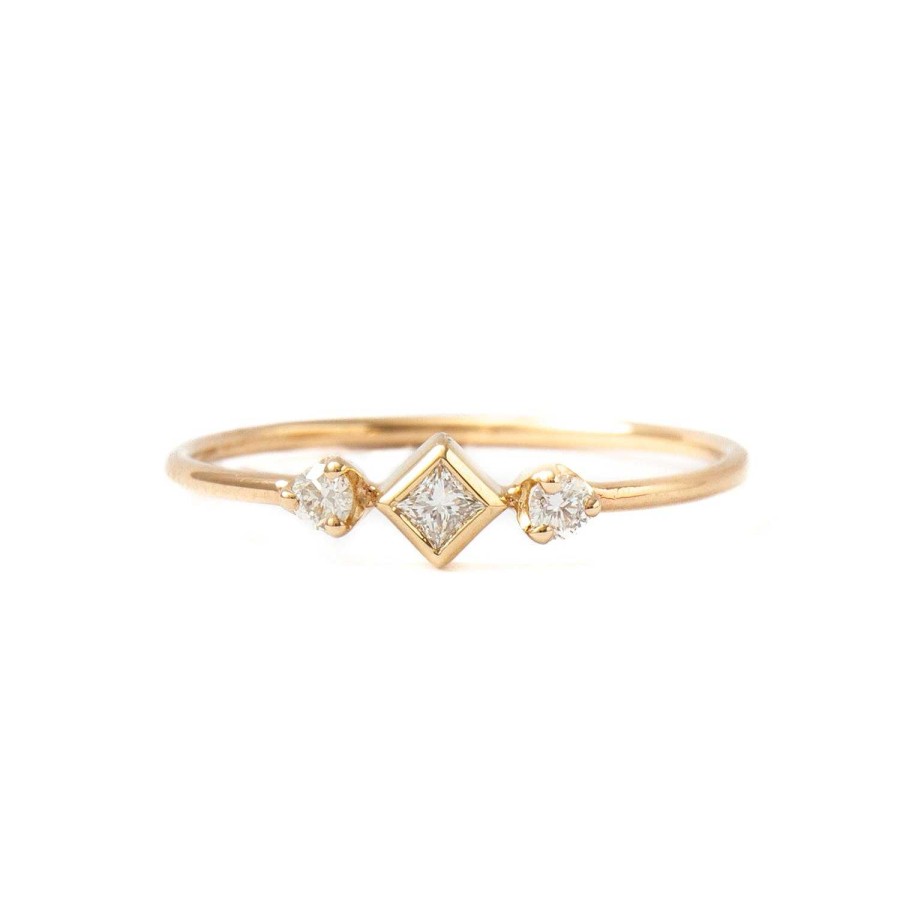 Rings Zoe Chicco | Princess & Two Prong Diamond Ring