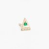 Earrings Jennie Kwon | Emerald Deco Point Triangle Stud