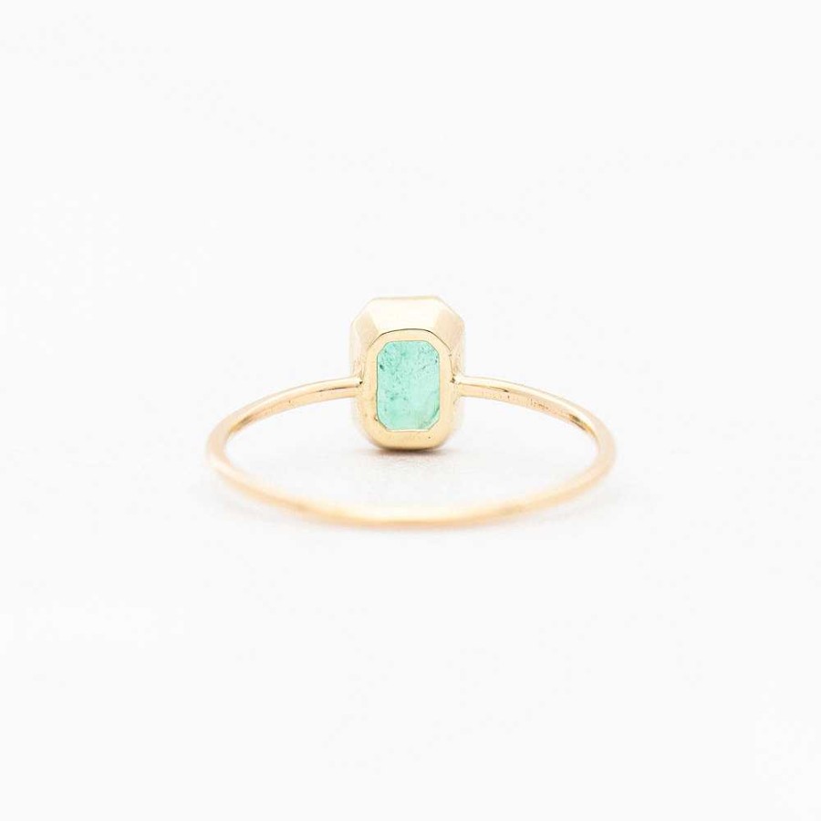 Rings Jennie Kwon | Emerald-Cut Green Emerald Wisp Ring