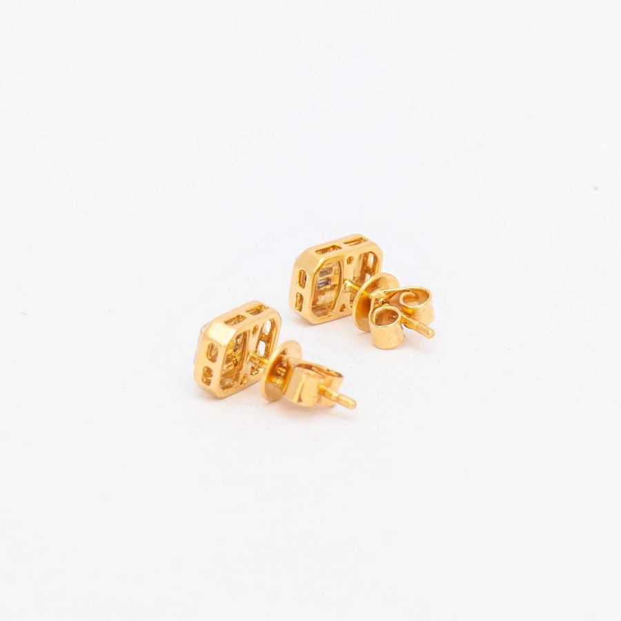 Earrings No.3 | Bold Diamond Illusion Studs