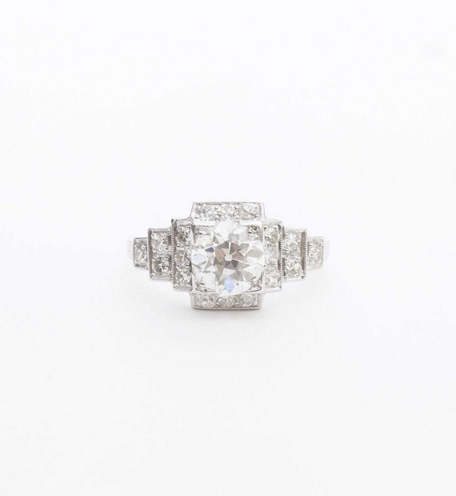 Rings Estate Jewelry | 1.23 Ct Old European Diamond Step Down Ring