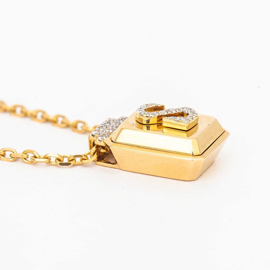 Necklaces And Pendants Sorellina | S All-Gold Signet Necklace