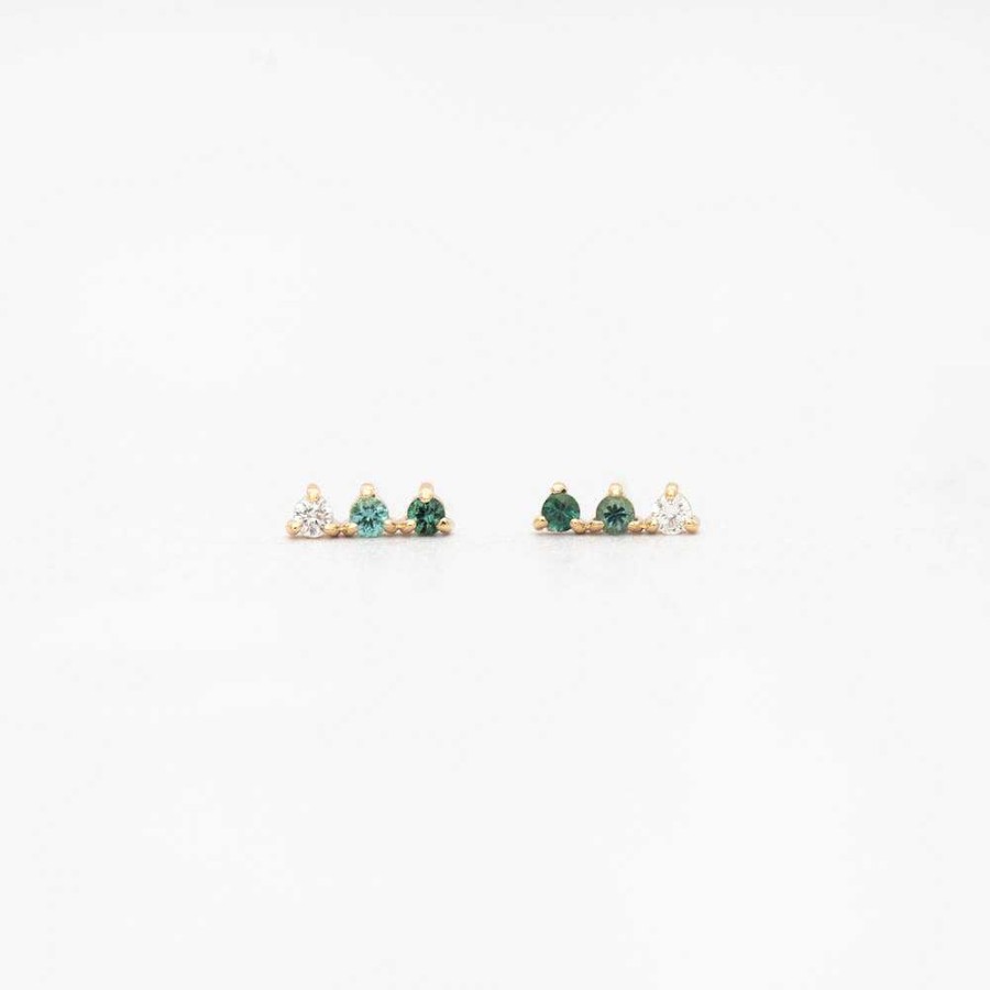 Earrings WWAKE | Botany Gradient Three-Step Earrings