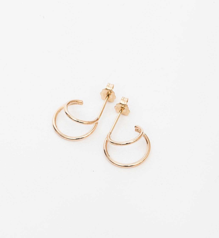 Earrings Zoe Chicco | Double Wire Huggie Hoops