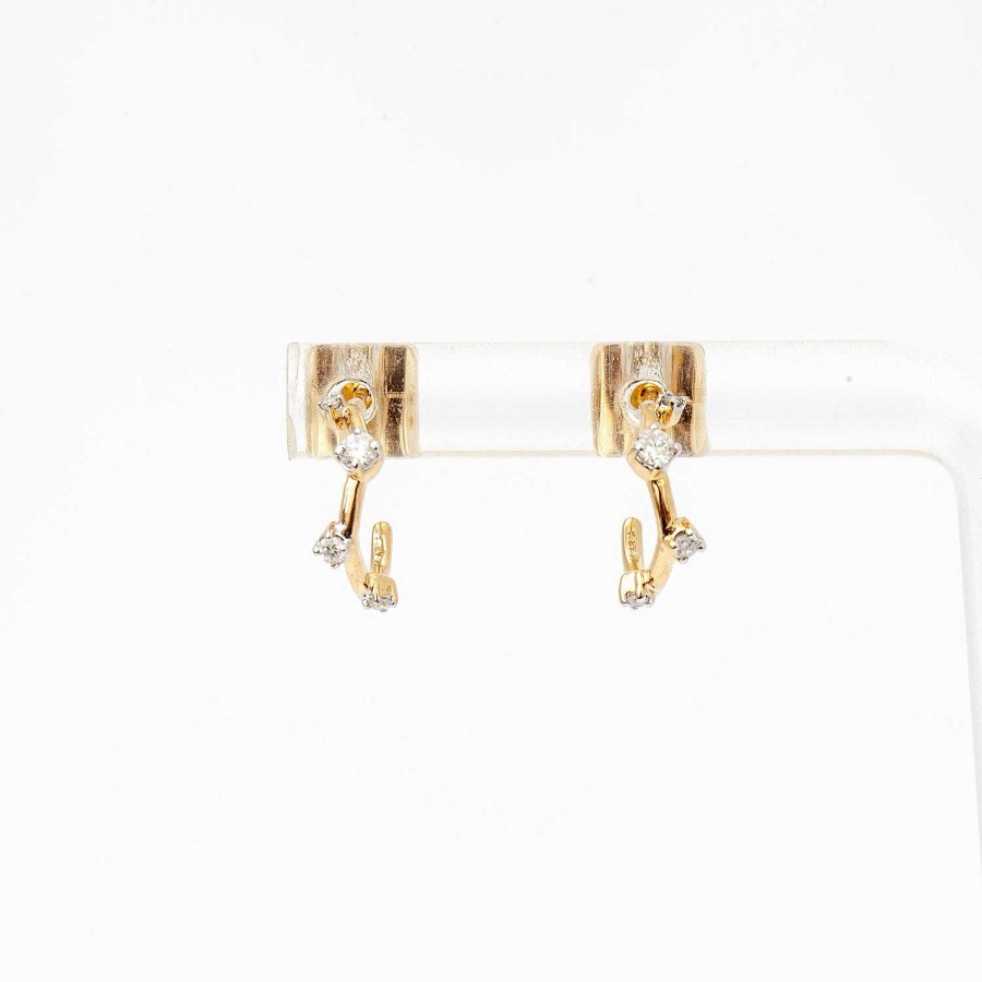 Earrings Adina Reyter | Diamond Constellation J Hoops