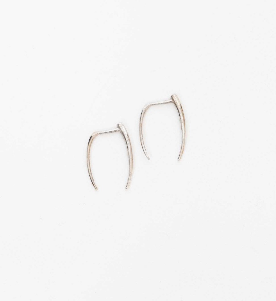 Earrings Gabriela Artigas | White Gold Infinite Tusk Earrings