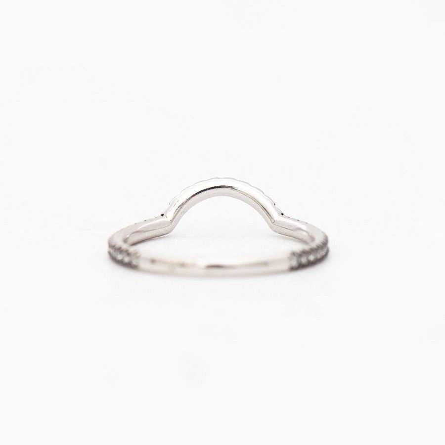 Rings Anna Sheffield | White Diamond Eleonore Pav Scallop Band