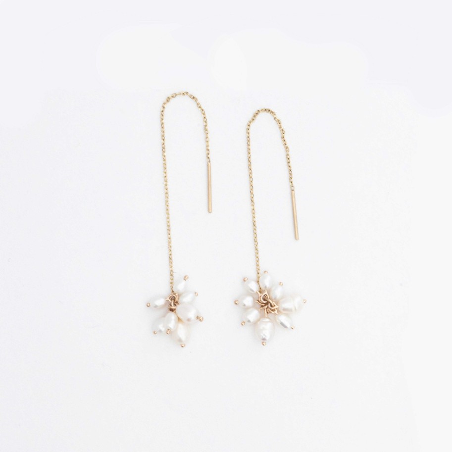 Earrings WWAKE | Pearl Cloudburst Threaders